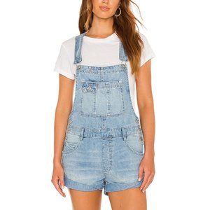 Free People Baggy Shortalls in Vintage Light